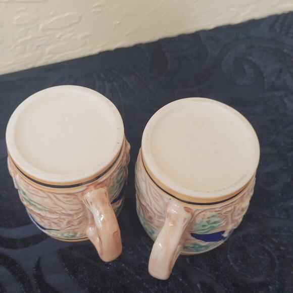 Two- Beer Steins; Miniature German Shot Glass Mugs Ceramic Collectibles Vintage - Picture 4 of 9